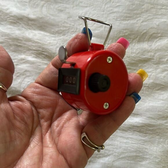 Clicker Tally Counter Red Plastic - Picture 3 of 4